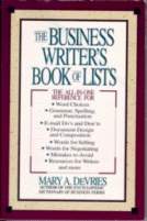 The Business Writer's Book of Lists
by Mary A DeVries