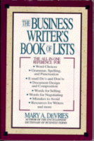 The Business Writer's Book of Lists
by Mary A DeVries