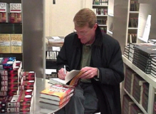 Lee Child signing books on tour.